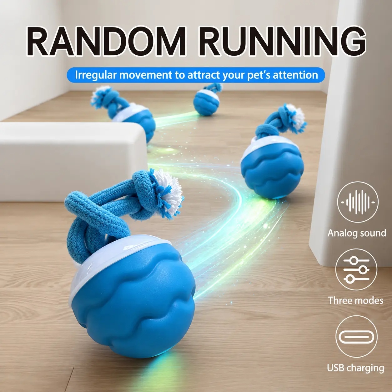 Smart Interactive Rolling Pet Ball for Dogs & Cats