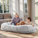 Human Size Dog Bed, Washable Faux Fur Pet Bed for Humans and Pets, Large Cozy Nap Mat
