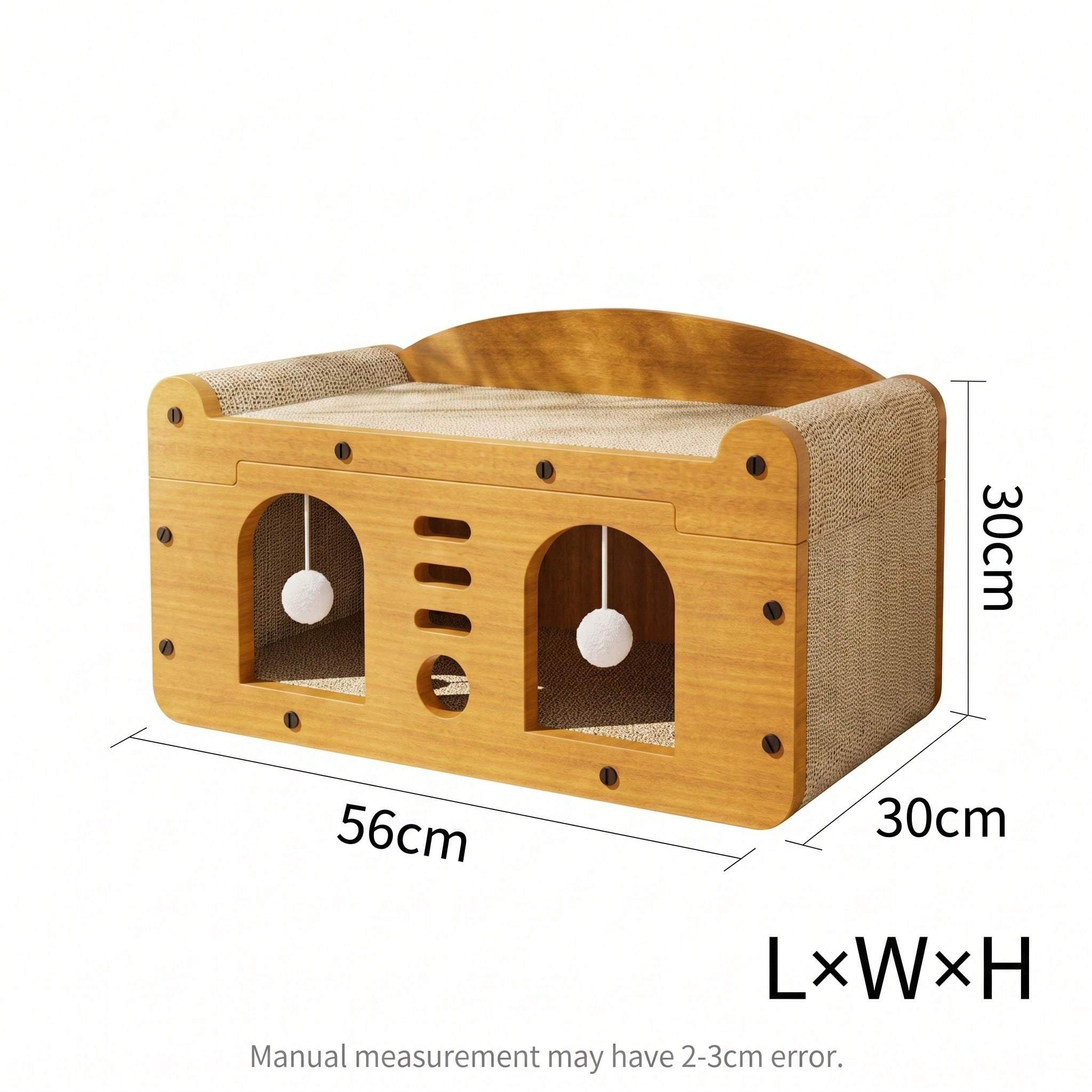 Double Layer Cat Scratcher House, Large Corrugated Cardboard Cat Villa Bed for Indoor Cats - Image 9