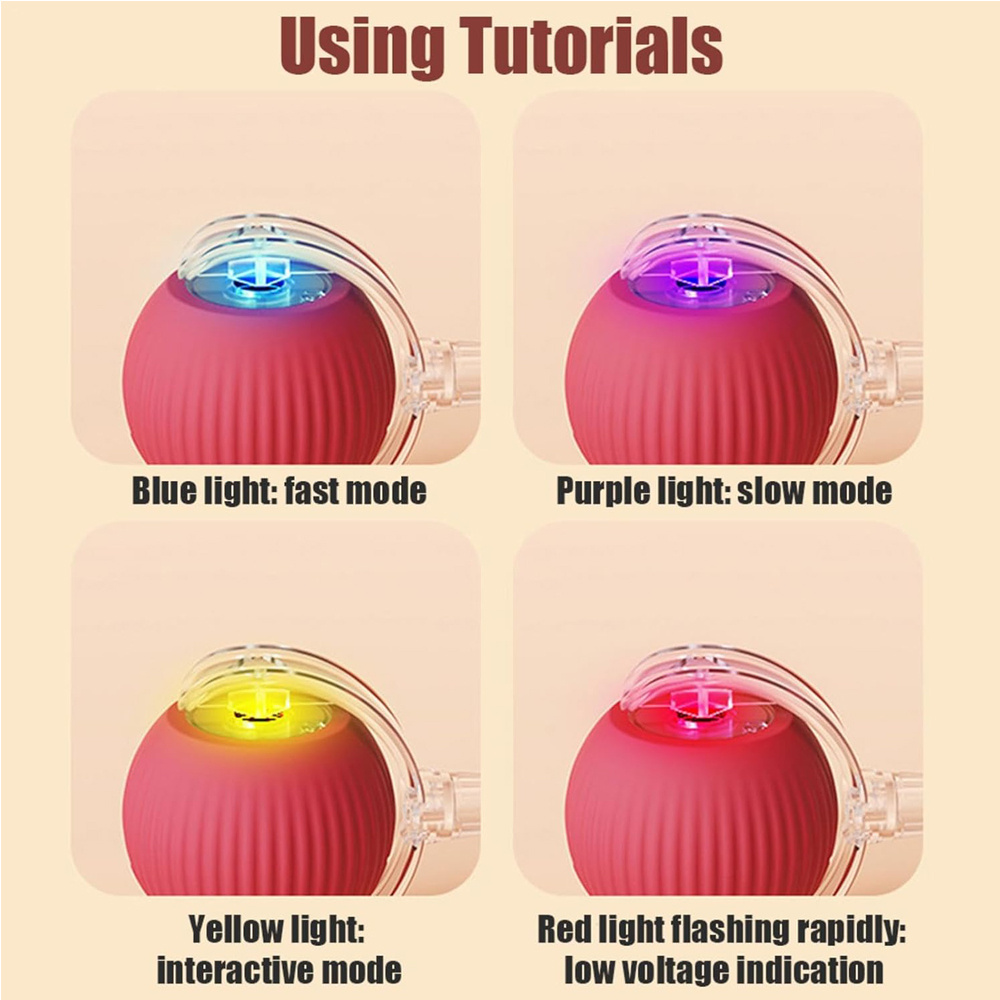 Smart Interactive Rolling Pet Ball Toy for Cats & Dogs, Automatic Moving Electric Cat Ball - Image 8